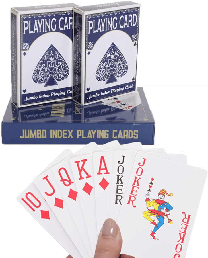 jeu de cartes avec des gros chiffres - cadeau senior