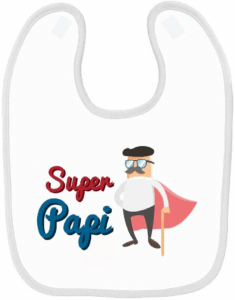 petit cadeau papi - bavoir bébé super papi