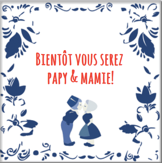 Cadeau pour annoncer votre grossesse aux parents Cadeau pour grands-parents - carreau céramique