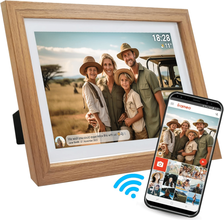 cadeau d'anniversaire pour papy - Cadre photos numériques en wifi