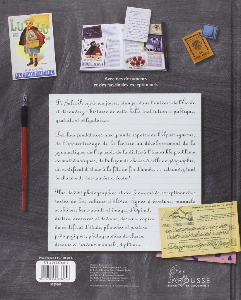 Livre nostalgique pour un senior cadeau nostalgique pour une personne âgée - livre école d'antan