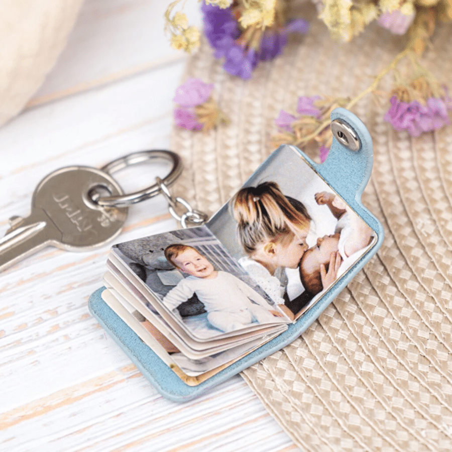 Cadeau photo pour les grands-parents - Mini album photo porte-clés