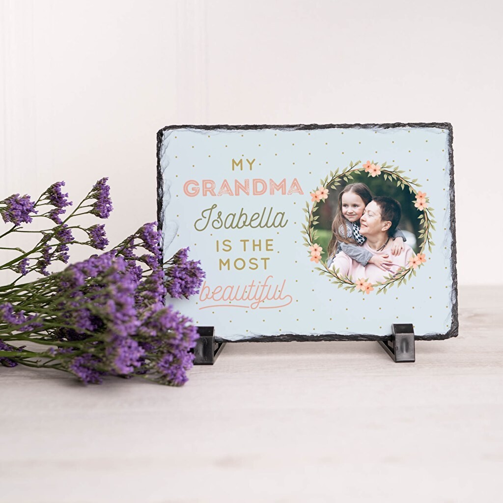 Photo sur ardoise - Cadeau grands-parents photo sur ardoise - Cadeau photo pour les grands-parents
