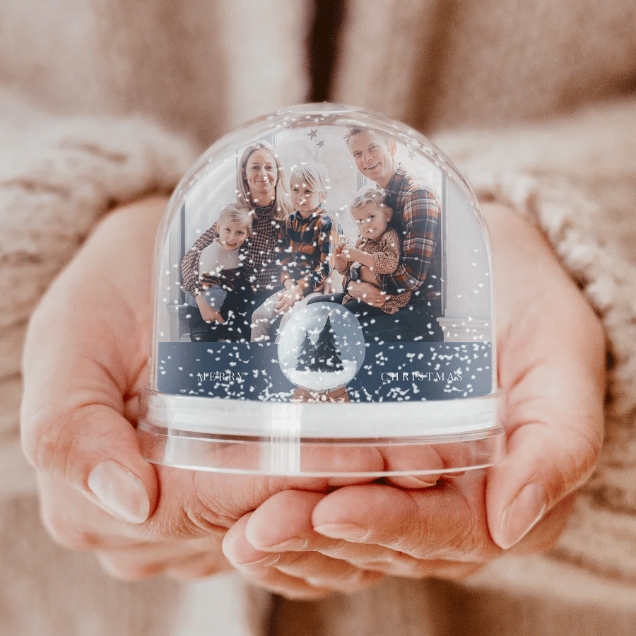 cadeau de Noël pour Grand-père - Boule à neige avec photo