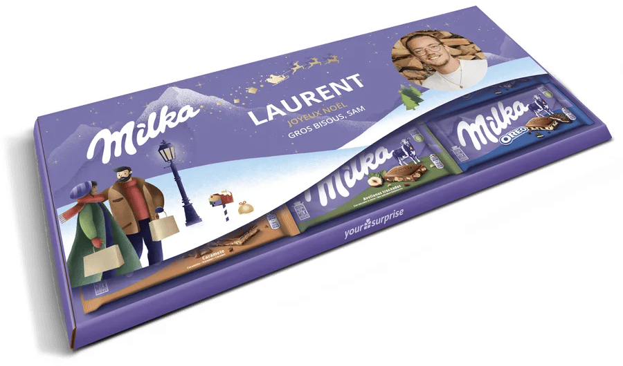 cadeau de Noël pour Grand-père - Milka chocolat méga