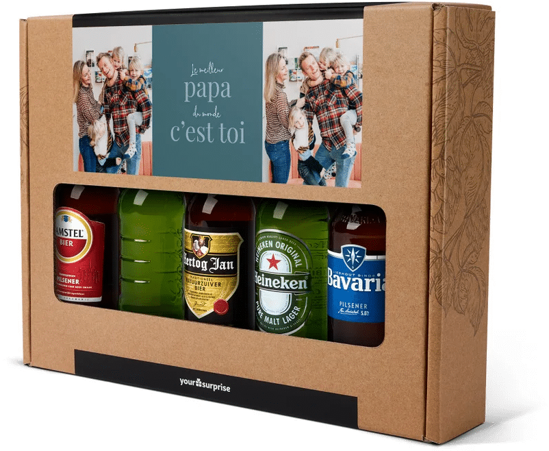 Coffret bière personnalise - Fête des pères