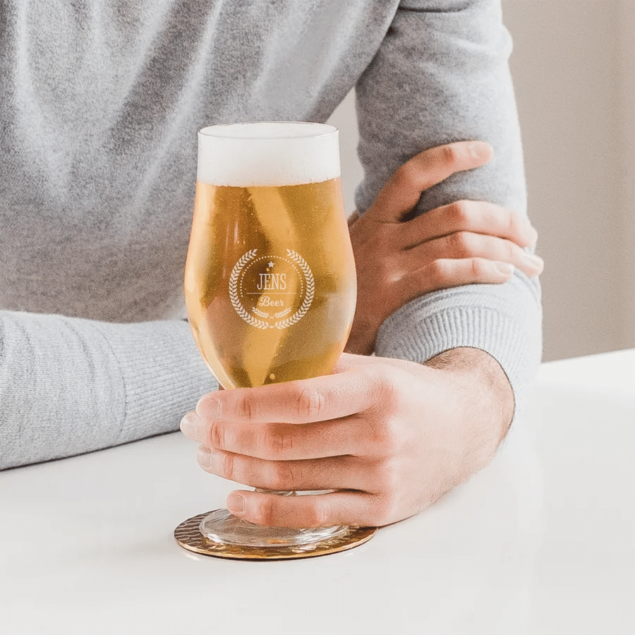 Verre à Bière Personnalisé Pour Papa 90 Ans - 47 Cl - Gravure Personnalisable Prénom Et Message - Cadeau Anniversaire, Fête Des Pères