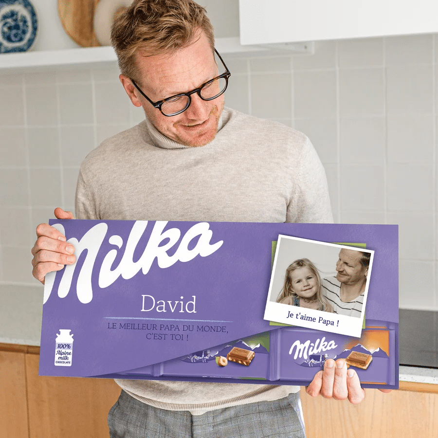cadeau pour la Fête des pères - mega tablette chocolat Milka