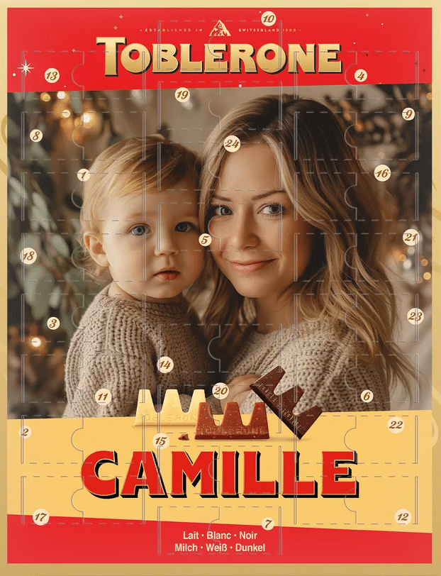 Calendrier de l'Avent photo calendrier de l'avent photo chocolat - Cadeau papy mamie